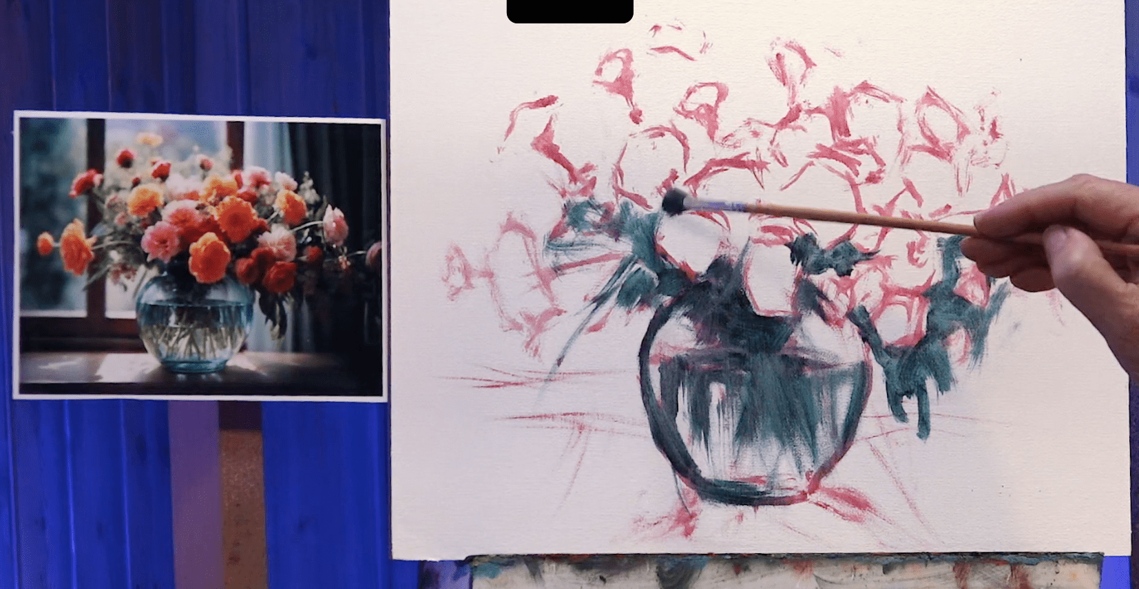 Tutorial óleo: Bodegón de flores - Imagen 4