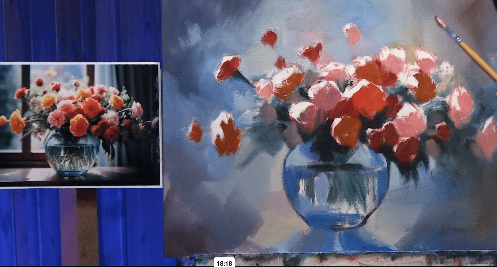 Tutorial óleo: Bodegón de flores - Imagen 3